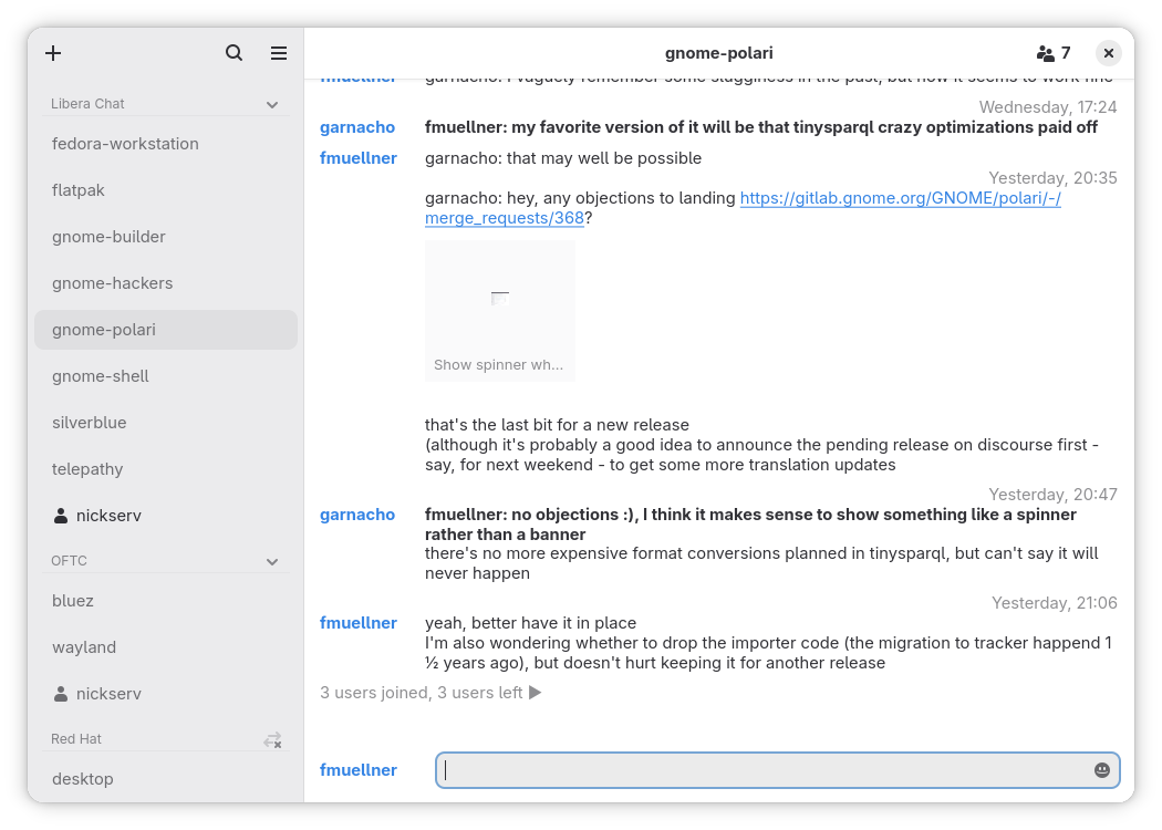 Polari: GNOME's minimal take on IRC